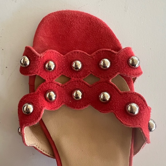 Anthropologie Mary Red Studded Heeled Sandals, size 41 / 10 - Picture 10 of 10